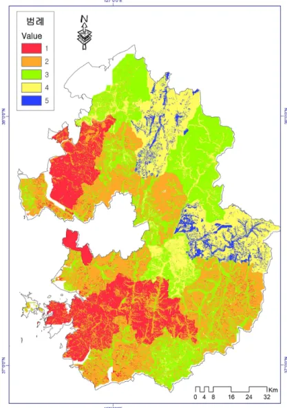 FIGURE  3.  Map  of  priority  groundwater  management  area  based  on  groundwater  vulnerability  assessment
