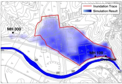 FIGURE  11.  Comparison  with  inundation  analysis  and  trace  map