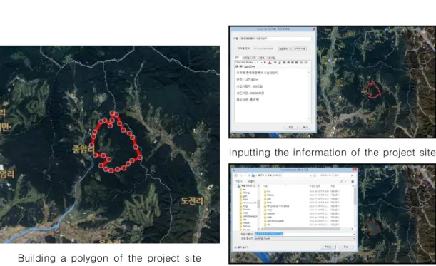 FIGURE  5.  Relationship  between  the  surrounding  areas  on  Vworld  3D  map(natural  environment  conservation  area) 