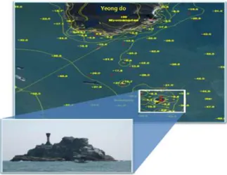 FIGURE  1.  Study  area캐너를  탑재하고  결합을  통해서  시스템이  구성된다.  GPS가  항공기의  위치,  INS가  항공기  자세,  레이저  스캐너가  센서와  지표면과의  거리를 측정하여  지표면  상의  표고점에  대한  3차원  X, Y,  Z  좌표를  결정하는  것이  Lidar의  위치결정의  기본원리이다(Jang,  2006)