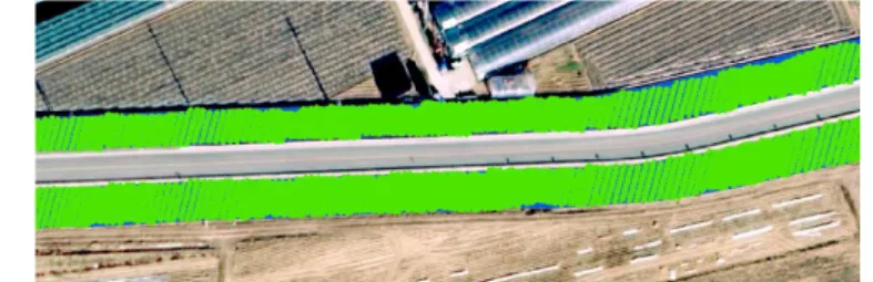 FIGURE  11.  Generated  levee  information  database  for  Jungsan  levee  located  in  the  study  area