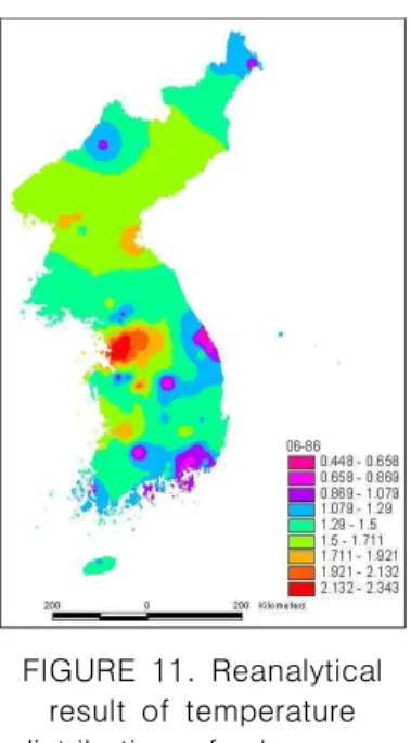 FIGURE  11.  Reanalytical  result  of  temperature  distribution  of  urban  area 