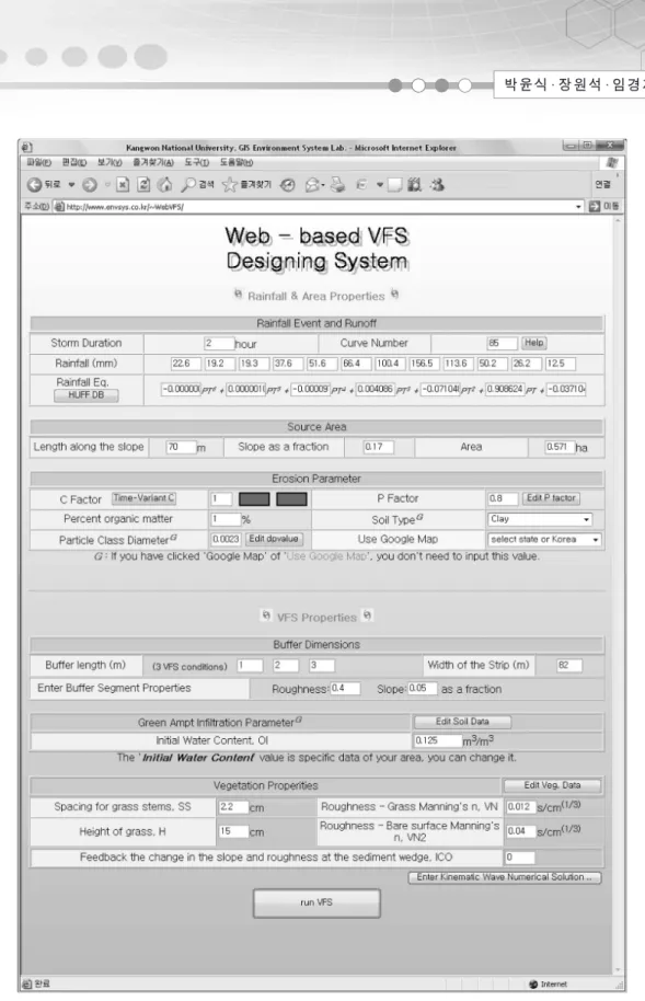 그림 2. Web-based VFS Designing System의 인터페이스