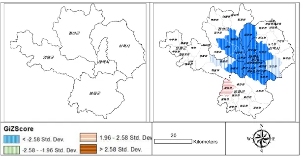 FIGURE  4.  The  scale  effect  of  MAUP
