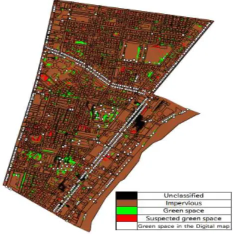 FIGURE  10.  Overlap  SAM1  result  and the green objects(trees) in 1K 