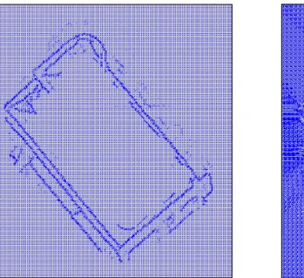 FIGURE  14.  에지맵과  normalizedGVF (a)  등고선점들간의  거리행렬 (b)  감지된  오류  부분 FIGURE  15.  외부  등고선에  의한  active  등고선  오류의  감지      내․외부  등고선에  의해  형성된  active  contour 는  그림  16  (b)에서와  같이  좁은  구역에서  길게  선형이  나타나는  오류  부분이  존재한다