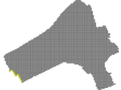 FIGURE 11. 반포 배수구역의 모의 시간별 월류량 3.3 적용 결과 및 비교검토 Level-Pool 침수해석을 위해 그림 12와 같 이 반포 배수구역에서의 침수위-침수체적 관계를 구하였다