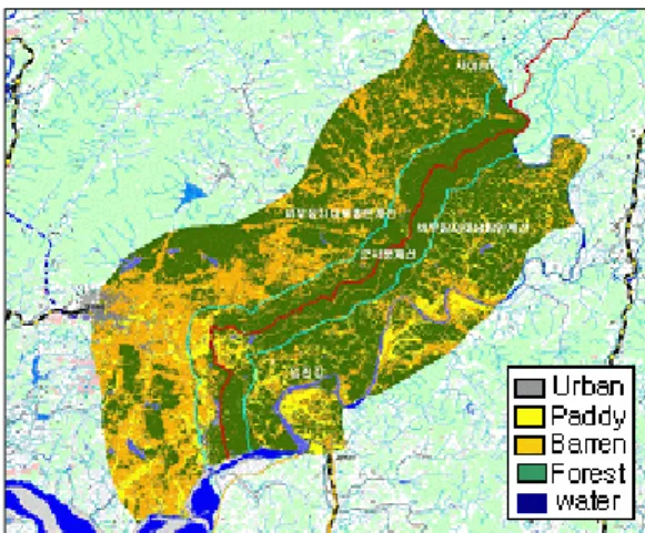 FIGURE  3.  '87  Land-cover  map  of  western  DMZ     
