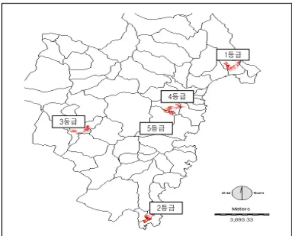 FIGURE  13.  The  best  site  selected  by  the  manipulation  of  proximity 
