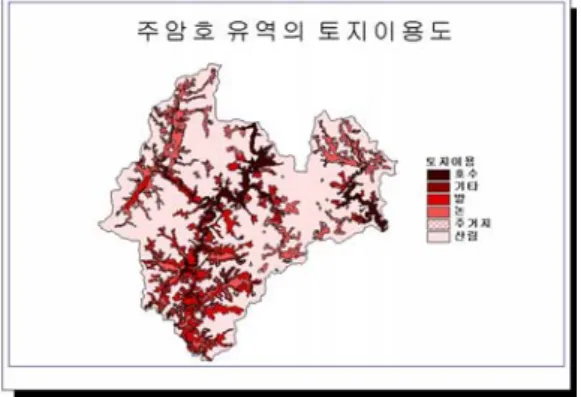 FIGURE  6.  The  landuse  map  in  Juam  lake  watershed