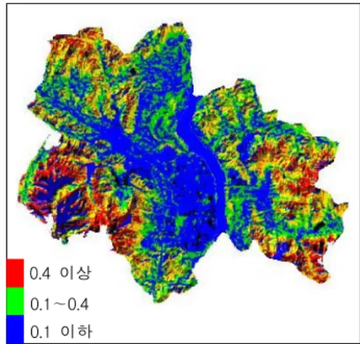 FIGURE  2.  Land  use/  cover  map                                      FIGURE  3.  NDVI  analysis  map
