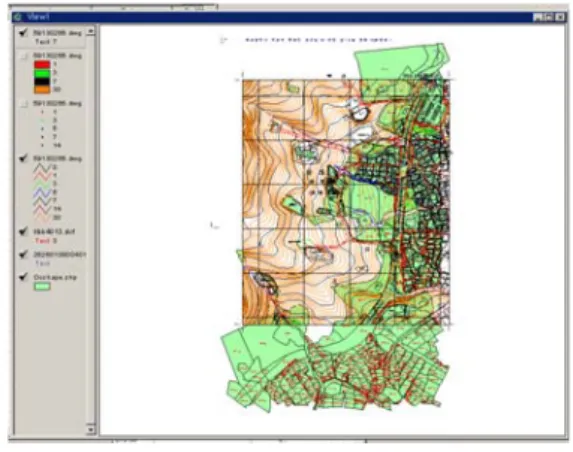 FIGURE  4.  Overlay  of  digital  map  and  digital  cadastral  map  in  study  area
