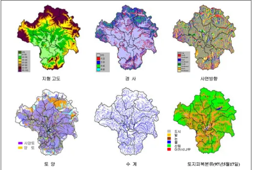 FIGURE  3.  Thematic  maps  of  the  study  area