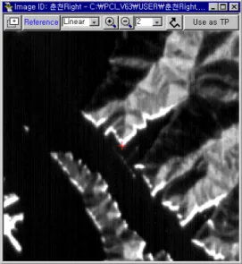 FIGURE  2.  Position  of  tie  point.   DEM  정보추출  생성  실험 투영설정  단계가  끝나면  프로젝트를  저장한다