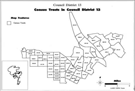 FIGURE  2.  The  Census  Tract  as  a  minimum  size  unit  of  analysis  for  the  U.S