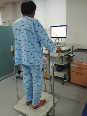 Fig. 1. Balance visual feedback training by Tetrax