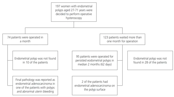 Fig. 1 shows the flowchart of patients who were assessed  and followed up or excluded