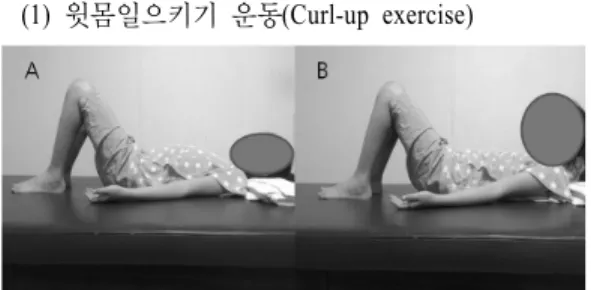 Fig 1. Curl-up exercise 