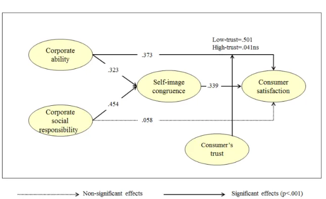 Figure 2. Structural equation model with parameter estimates.