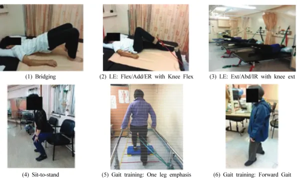 Fig. 2. Detailed PNF pattern and functional activities in T-PNF group