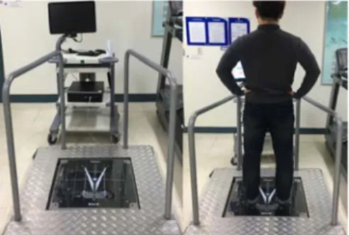 Fig. 1. Balance training system (BT4)2. 측정 항목1)  신체 조성신체  조성은  체성분  측정기(inbody 720, biospace, Korea)를 사용하여 체중(kg)과 체질량지수(kg/m2)를 측정 및 산출하였다