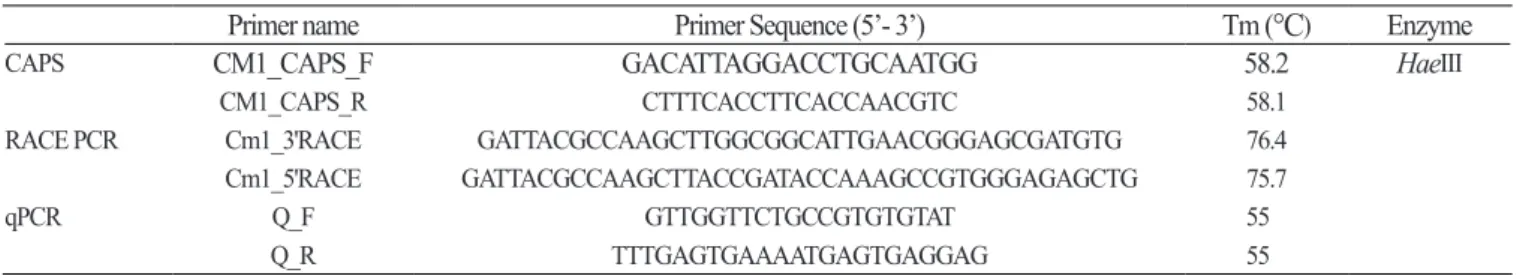 Table 1. PCR primers used in this study.