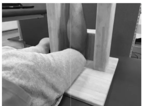 Fig. 1. Abduction angle fixing tool(Good) 이상이며, 엉덩관절에 질환이 없으며, 엉덩관절 