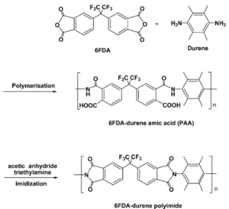 Fig.  6.  Multistaged  of  6FDA-durene  polyimide  synthesis. 
