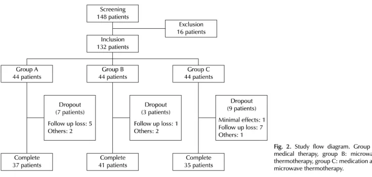 Fig. 2. Study flow diagram. Group A: 