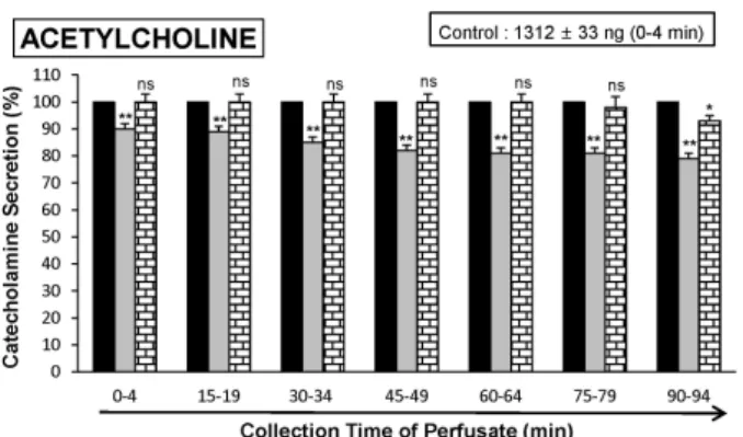 Fig. 8. Effects of Rb2 on nitric oxide (NO) production in the perfused  rat adrenal medulla