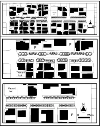 Figure 10. Floor and Section Plans of Cafe-Oriented Street 12)