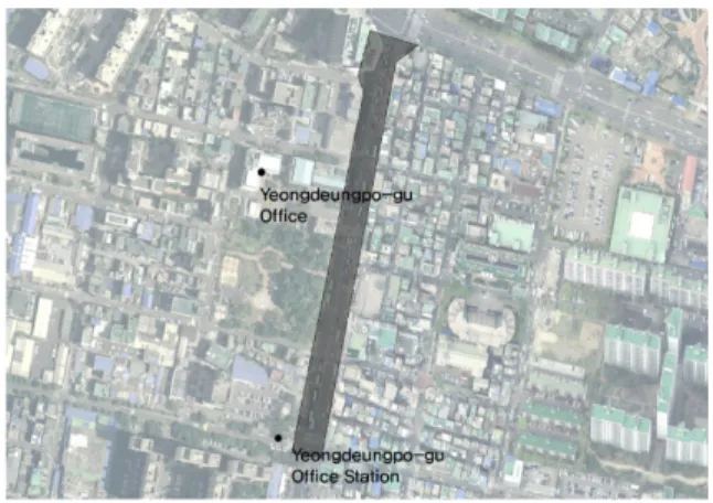 Figure 6. The Seoul Dangsanro Design Project Scope Table 2. Summary of Dangsanro Public DesignImprovement