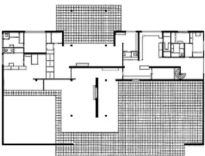 Figure 1. Mies van der Rohe, Plan of Hubbe House, 1935