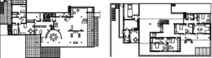 Figure 2. Plan of Tugendhat House, 2nd. &amp; 1st. Plan, 1929