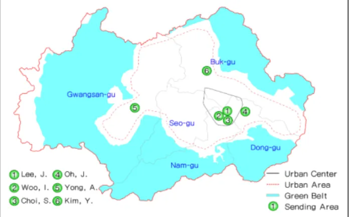 Figure 3. Project Plan of Maewol-dong Source: 광주광역시 서구 (2011) Figure 1. Locations of Sending Area