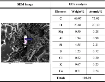 Fig. 8. EDS analysis of inclusion on fracture surface of AC4A alloy.