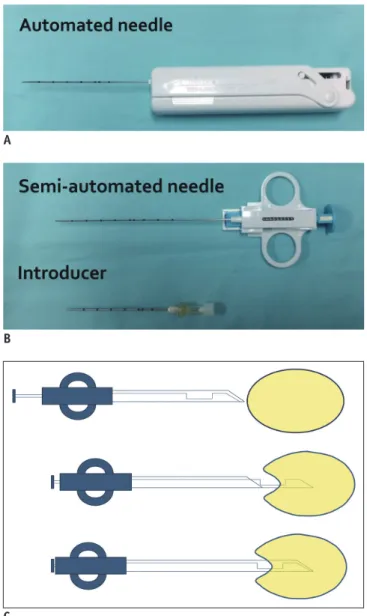 Fig. 7. Two types of core biopsy needle.