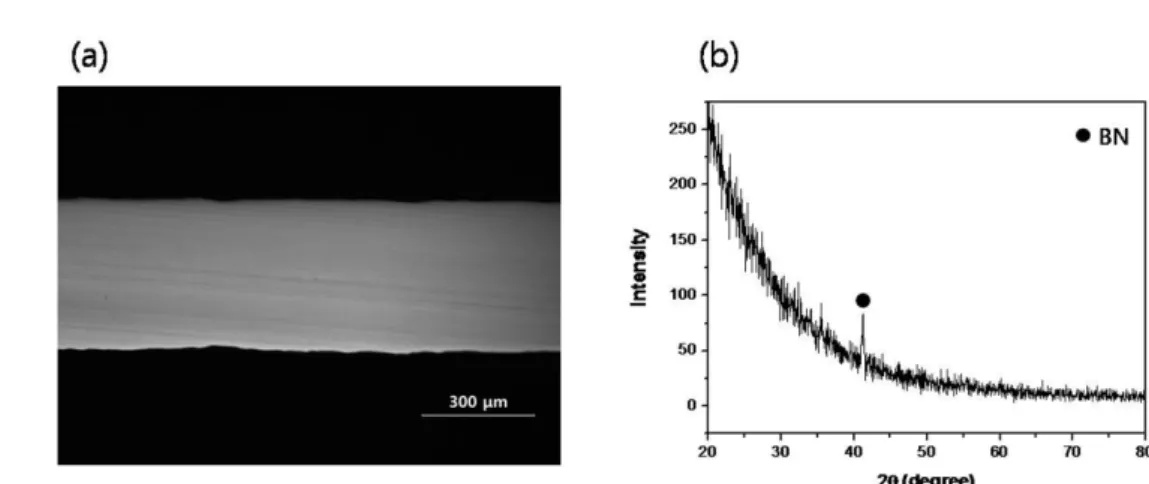 Fig. 7.  (a) Cross-sectional OM image and (b) XRD pattern of silicon wafer grown with additional flushing process.