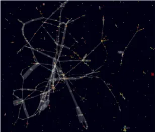 Fig.  8  The  double-net  network  of  two  books  comparison  visualization  (CheongEumJip  and  ToiWooDangJip)