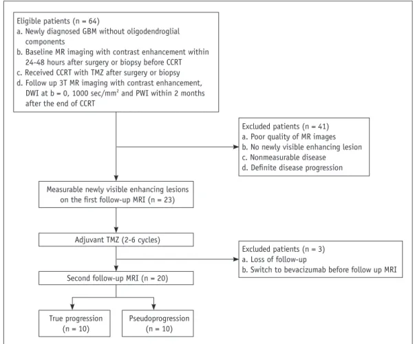 Fig. 1. Flow chart for patient selection and inclusion and exclusion criteria for study