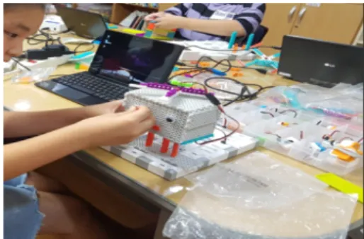Fig.  2  Physical  computing 4.1. 학생 만족도 조사 지역아동센터 프로그램의 운영결과에 대한 학생들의  만족도를 조사하는 설문을 실시하였다