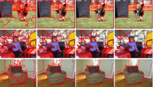Fig.  2  Example  of  the  cascaded  merging  by  our  algorithm  on  VOC  2012  test  images