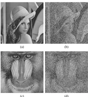 Fig.  4  Filtering  result  of  Lena  (a)  A-TMF  (b)  CWMF  (c)  AMF  (d)  PA
