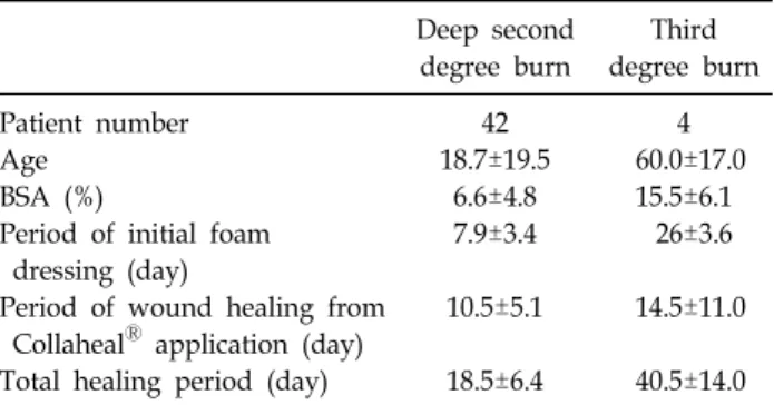Table 2.  Relation  of  the  Post-burn  Scar  Occurrence  to  Epi- Epi-thelialization  Time