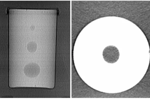 Fig. 2. CT images of the phantom.