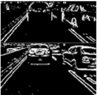 Fig. 2 Binary Images of Edge Components for ROI