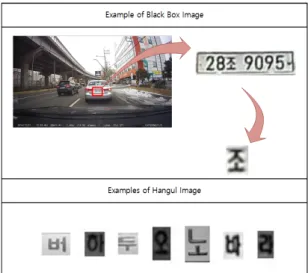 Fig. 8 Example of Korean Character Image which was  filmed by Black Box