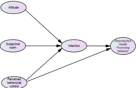 Figure 1. Conceptual framework based on a structural model of Ajzen.