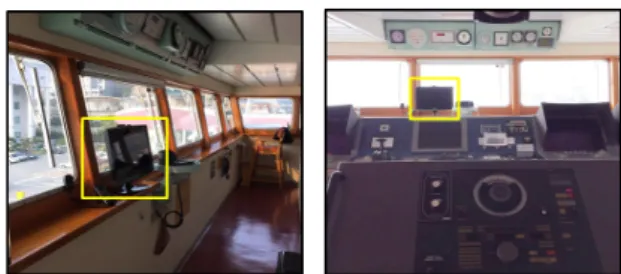 Fig. 11 Deck officer traffic for the positioning of the  system on the navigation bridge