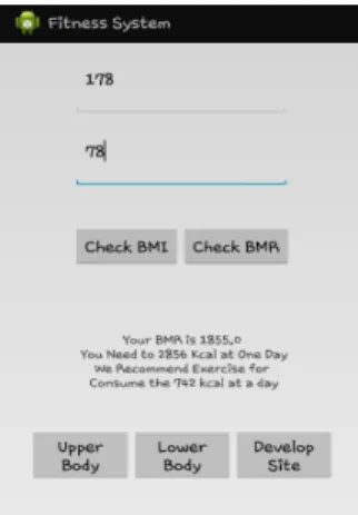 Fig. 8 Screen of BMR Value Check